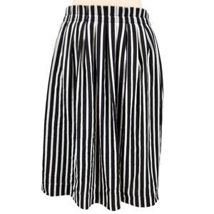 J. Crew Mercantile Elastic Waist Vertical Stripe Midi Skirt Side Pockets 6